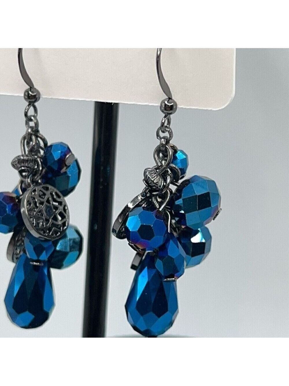 BaublesโBlue Crystal Chandlier Earrings